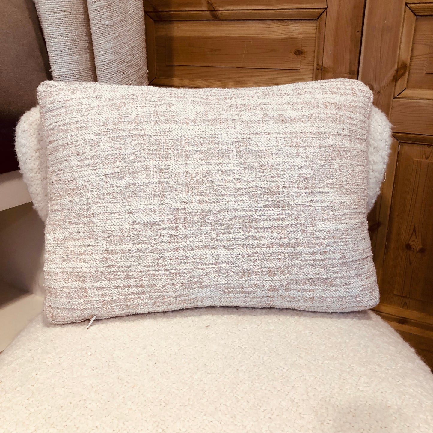 Set van ecru kussens met glinsterdraad