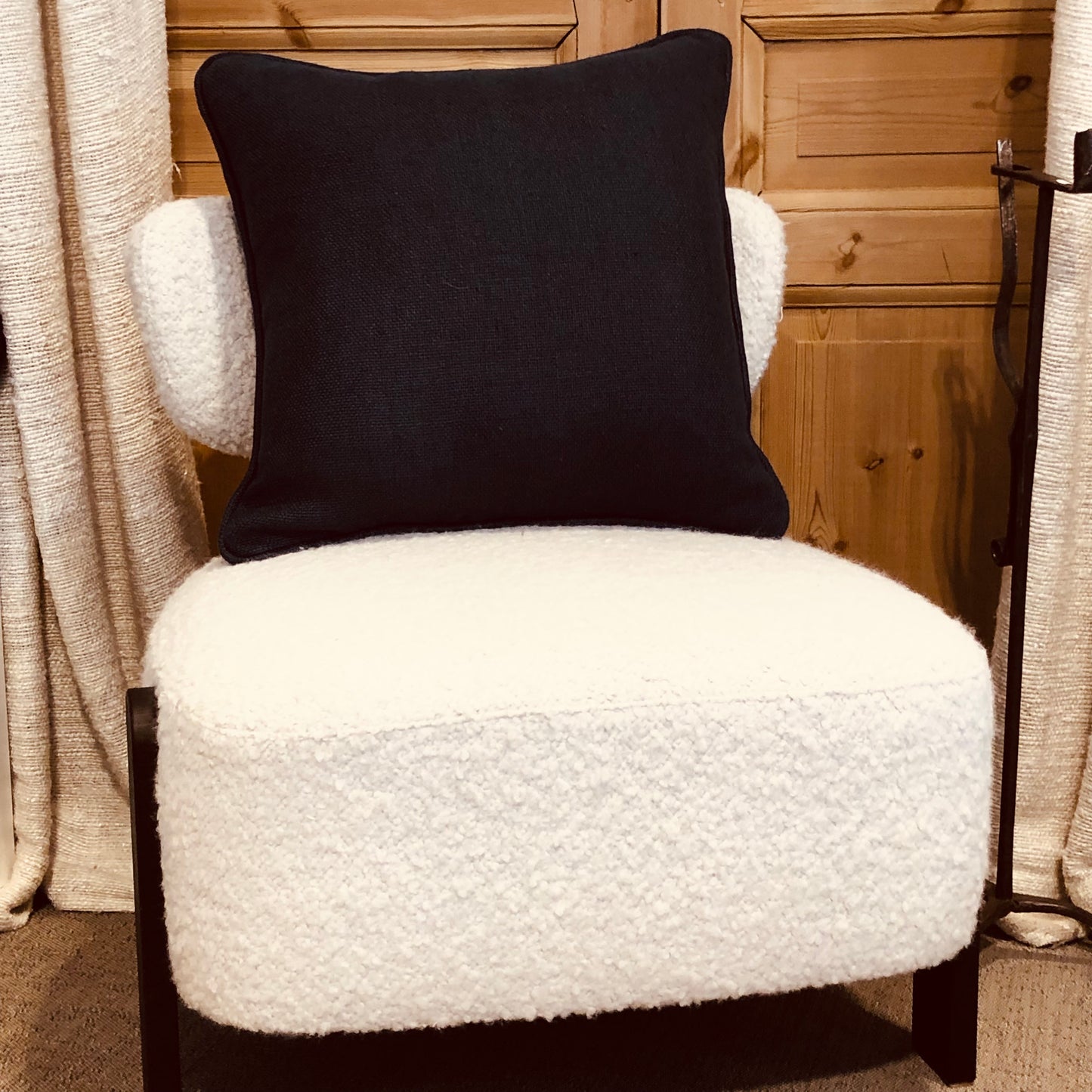 Set van 2 jeansblauwe kussens