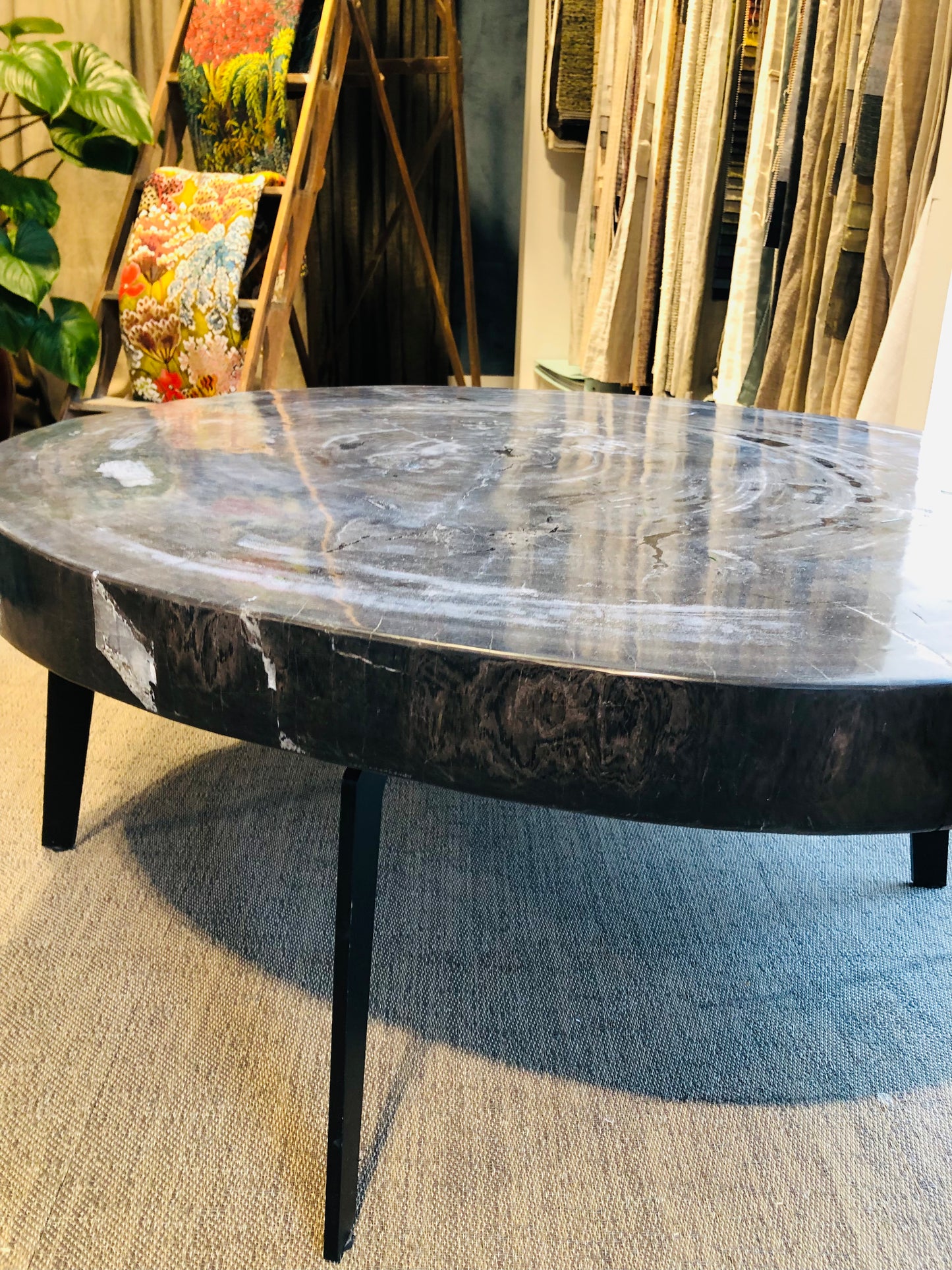 Petrified wood blad salontafel set