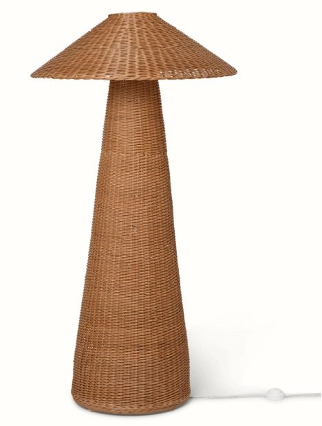 Dou vloerlamp in Rotan