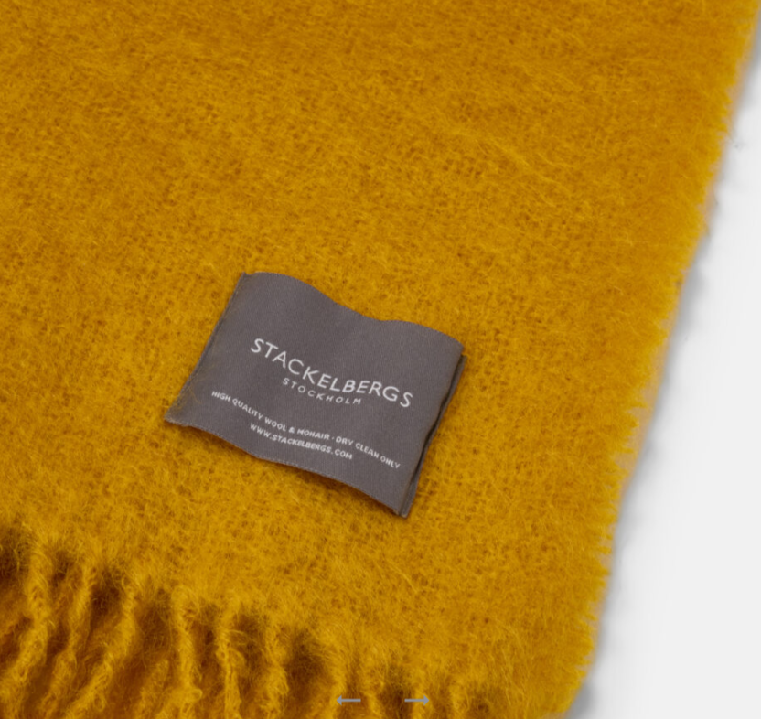 Mohair plaid mustard