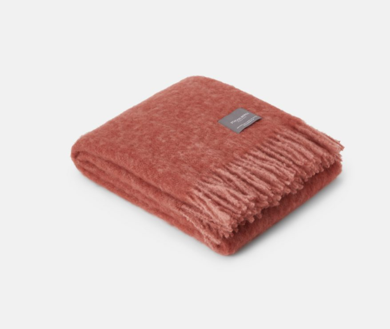 Mohair plaid mellow & brick melange