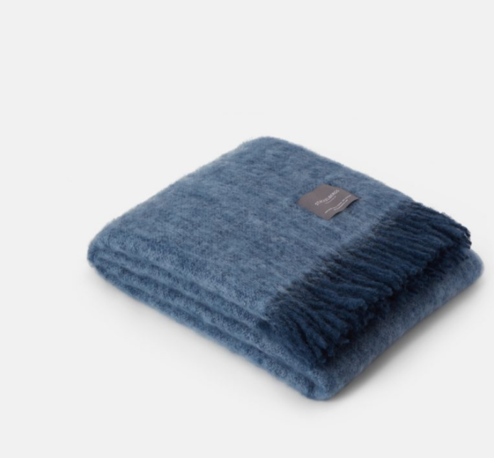 Mohair plaid Blue Melange