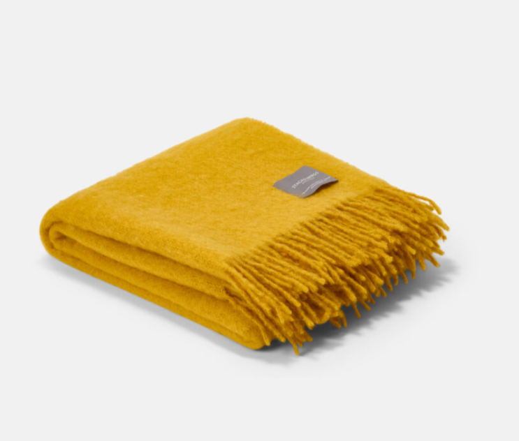 Mohair plaid mustard