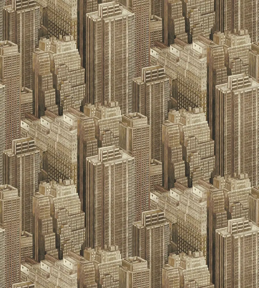Architectuurdessin. Stoffen van Charles Burger.