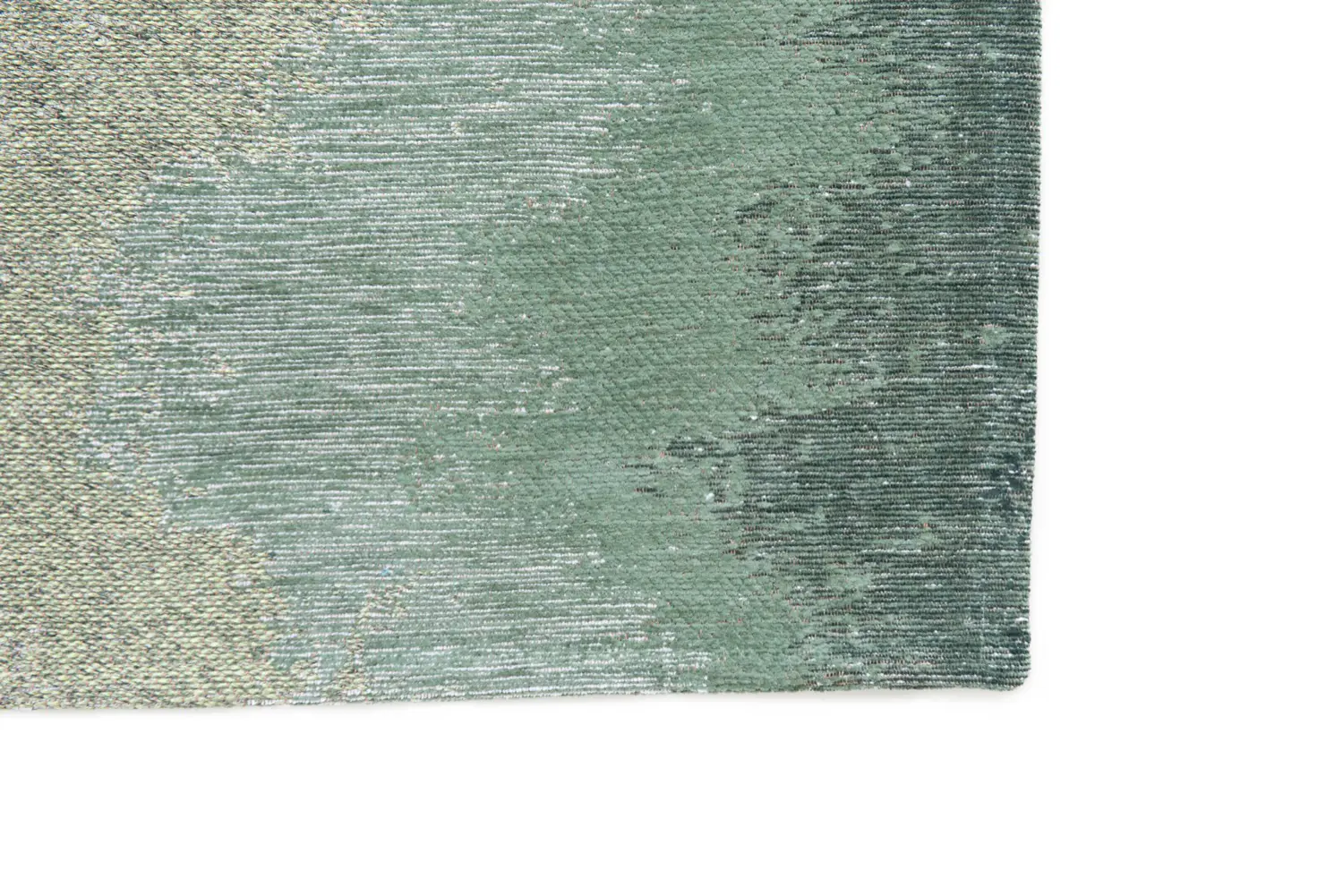 Hoekdetail karpet met randafwerking